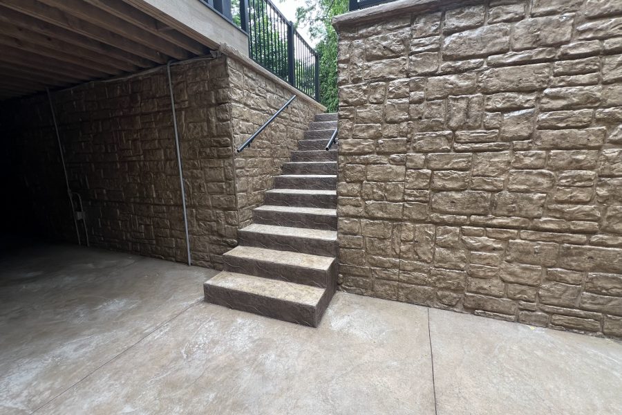 decorative retaining walls for walkout basements