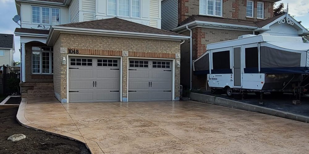 stamped concrete driveway Stouffville