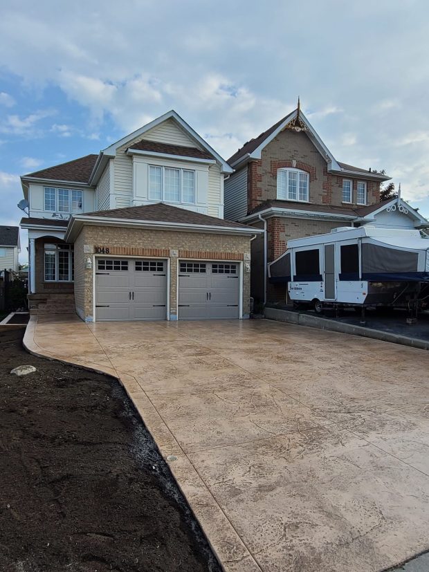 stamped concrete driveway Stouffville
